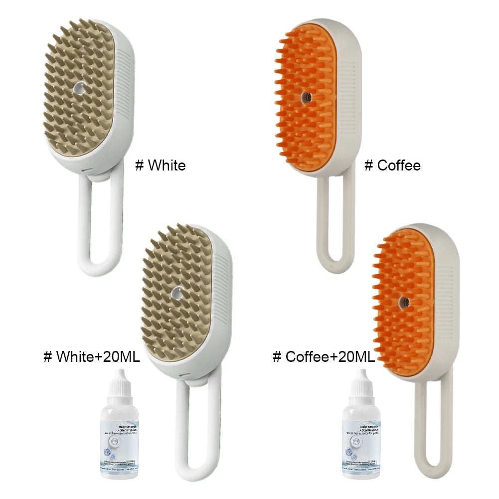 3-in-1 Steam Pet Brush for Dogs & Cats