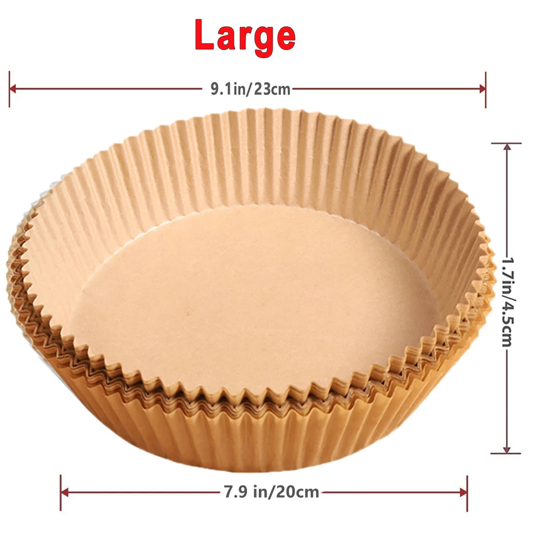 Round Air Fryer Paper Liners (50/100PCS) – Non-Stick Disposable Sheets