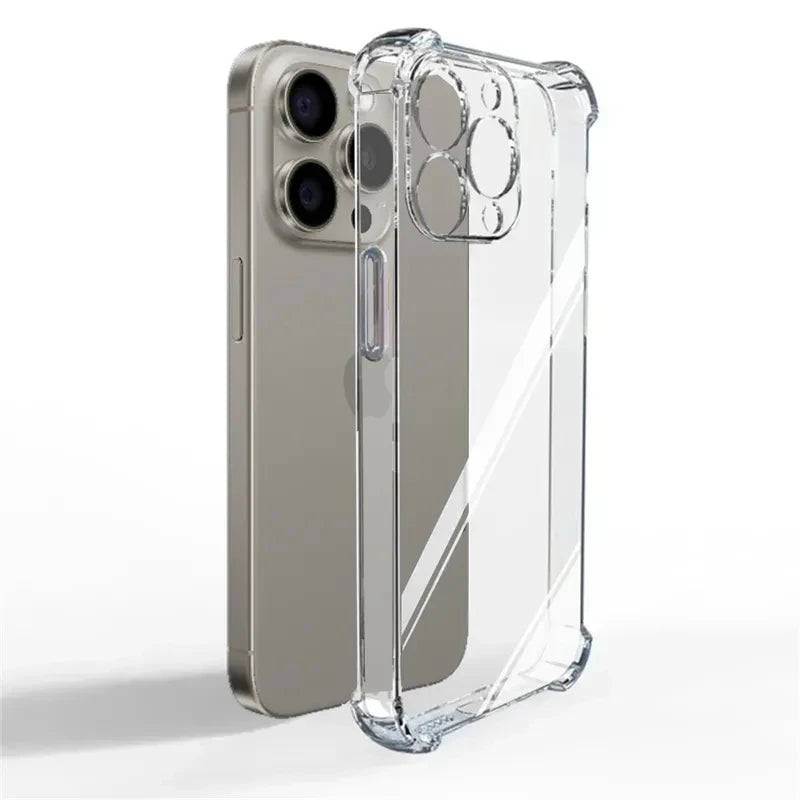 iPhone 14 Pro Clear Case – Luxury Shockproof Slim Silicone Cover