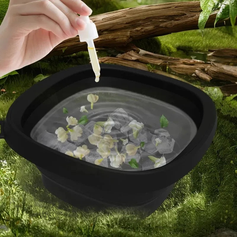 Silicone Face Ice Bath Bowl – Collapsible Cold Therapy Tool