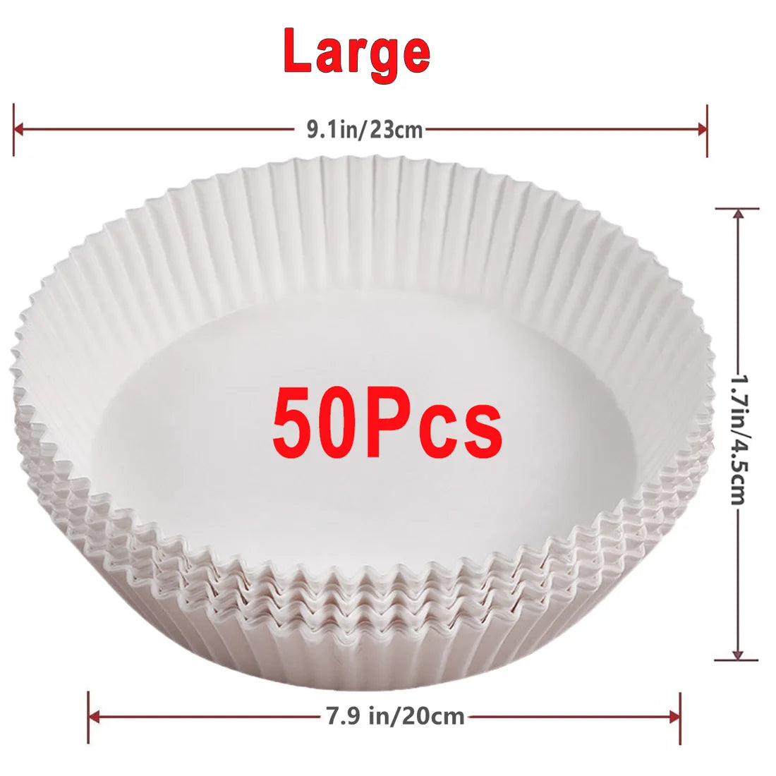 Round Air Fryer Paper Liners (50/100PCS) – Non-Stick Disposable Sheets
