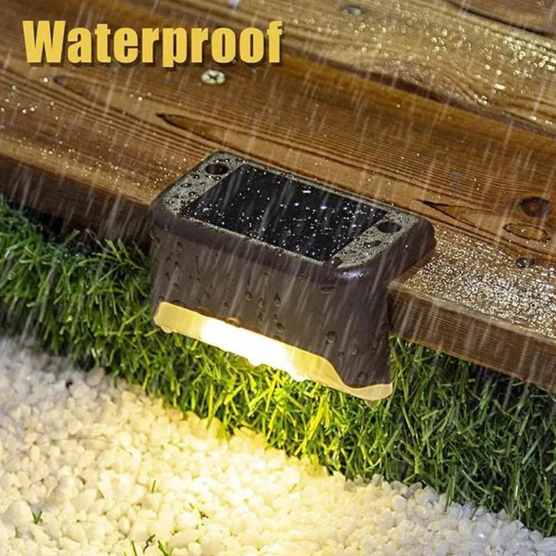 Solar Deck Lights – Outdoor LED Fence & Step Lights (4–12 Pack)