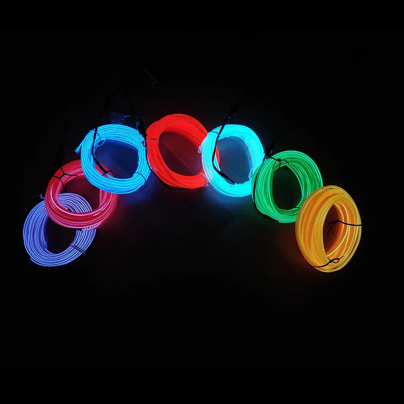 NeonGlow EL Wire – Ambient Car Light