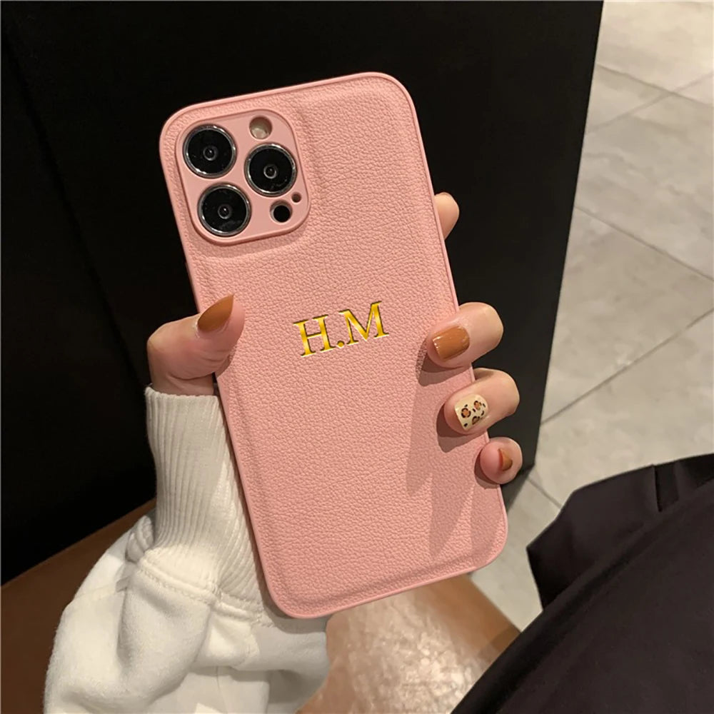 Personalised Leather Case – Custom Initials