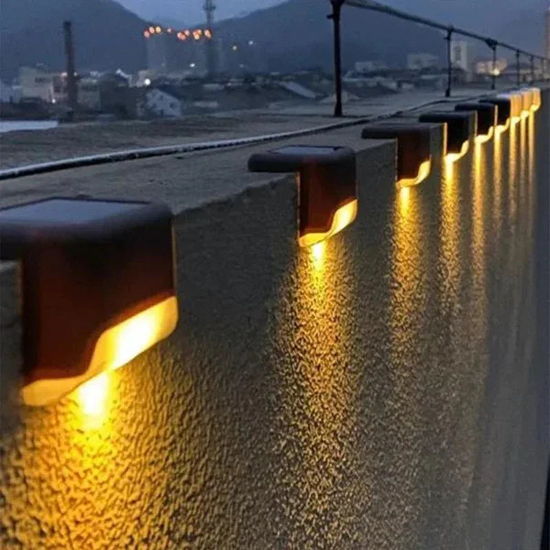 Solar Deck Lights – Outdoor LED Fence & Step Lights (4–12 Pack)