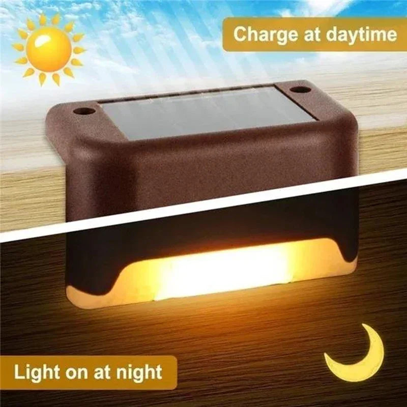 Solar Deck Lights – Outdoor LED Fence & Step Lights (4–12 Pack)