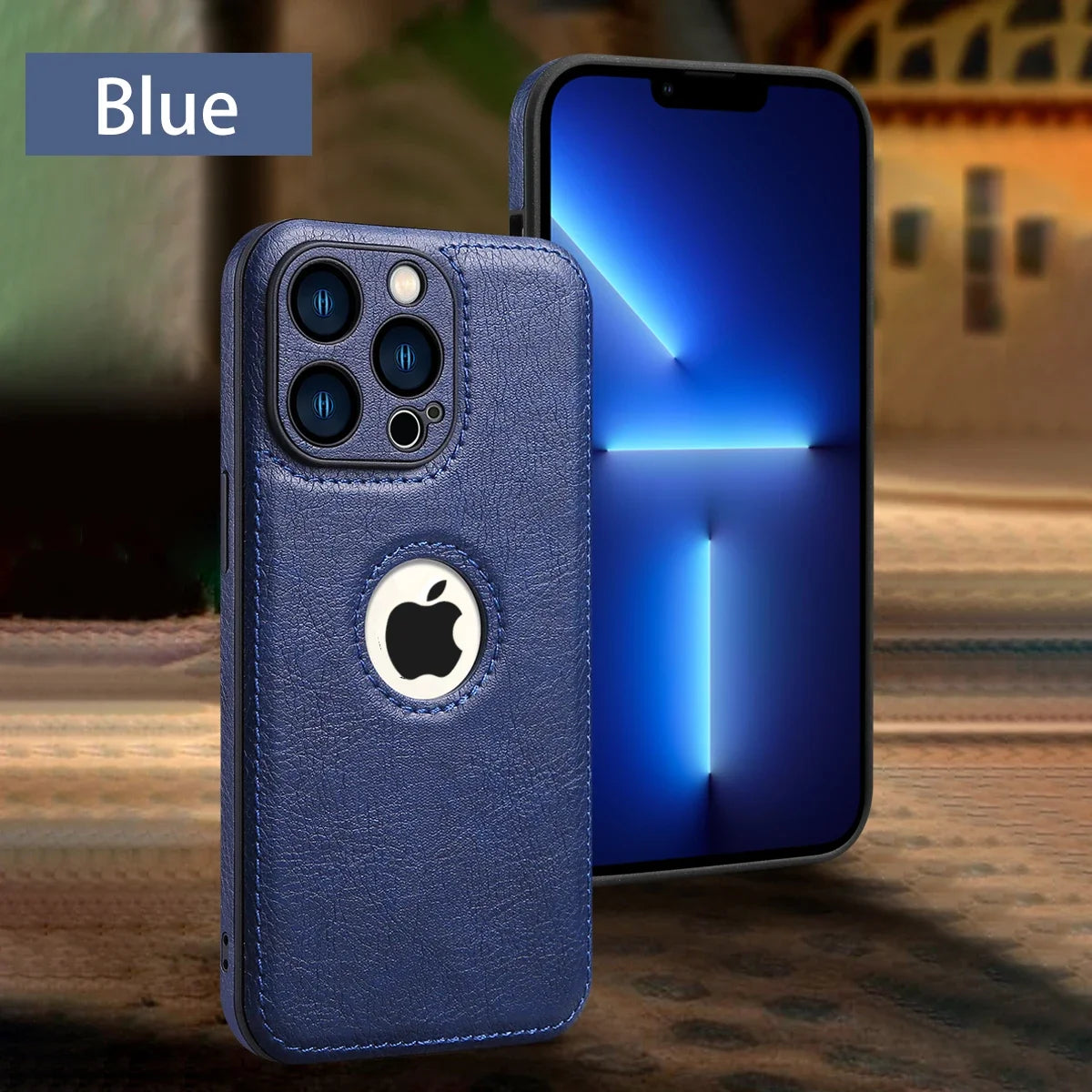 Luxury PU Leather Case for iPhone 15 – Shockproof Premium Business Cover