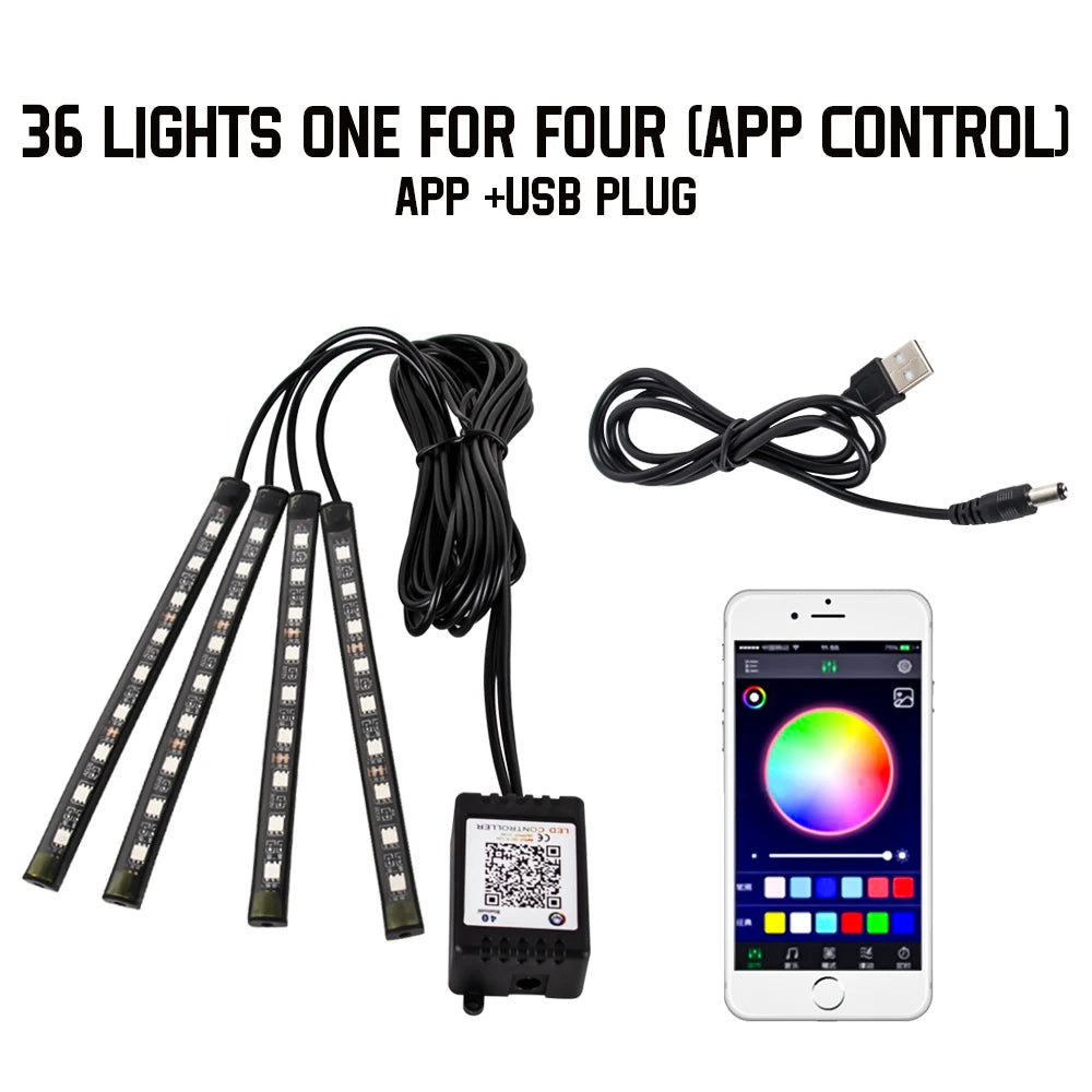 AuraGlow RGB LED – Interior Car Lights