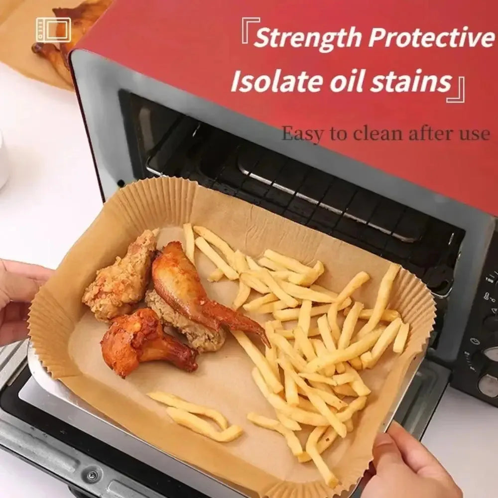 ProChef Air Fryer Liners – Disposable Oilproof Sheets (50/100PCS)