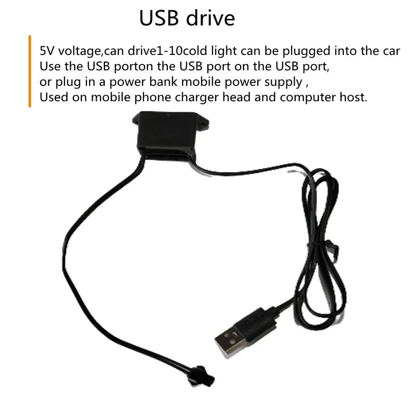 NeonGlow EL Wire – Ambient Car Light