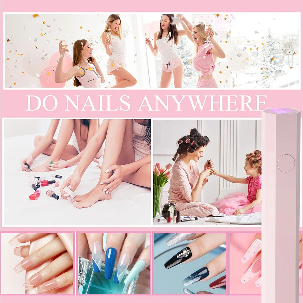 Handheld UV/LED Nail Lamp – USB Rechargeable Gel Polish Dryer