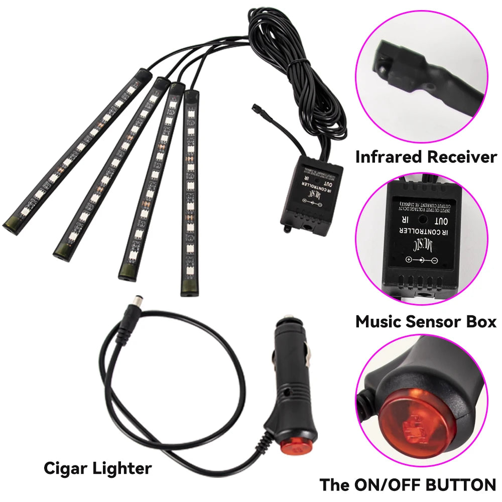 AuraGlow RGB LED – Interior Car Lights