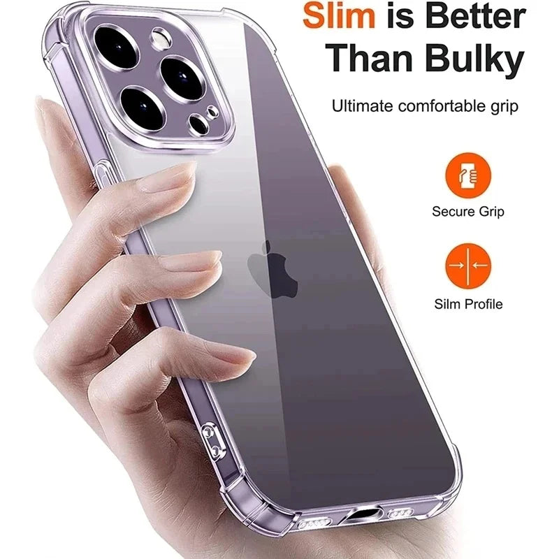 iPhone 13 Pro Max Clear Case – Luxury Shockproof Slim Silicone Cover