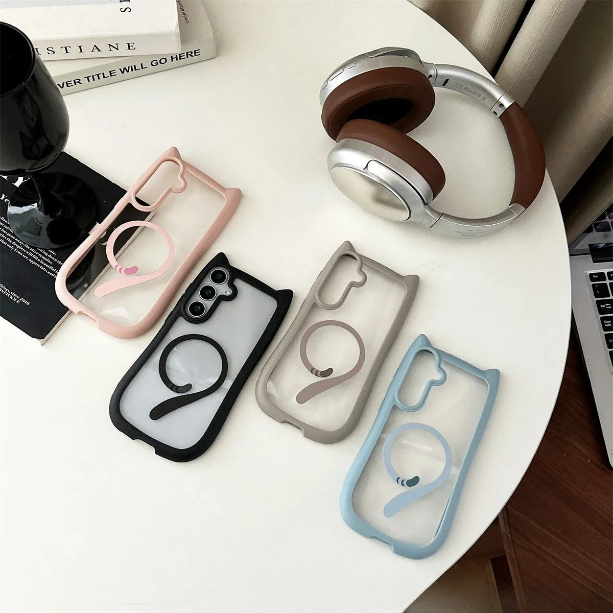 S26 Mansion Cat Ear Magnetic Case – Clear Premium Edition