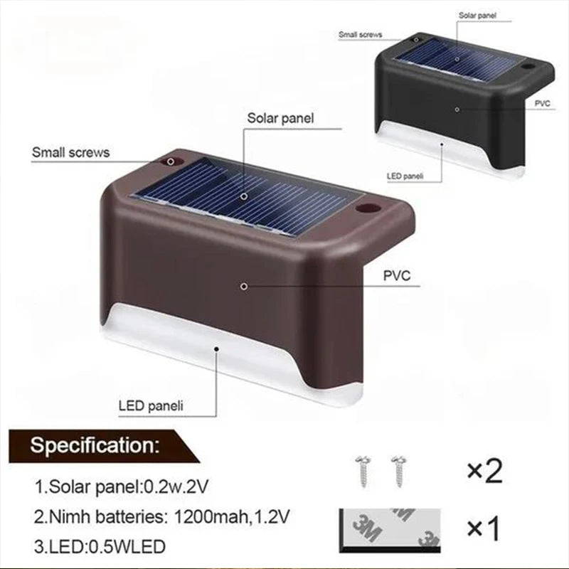 Solar Deck Lights – Outdoor LED Fence & Step Lights (4–12 Pack)
