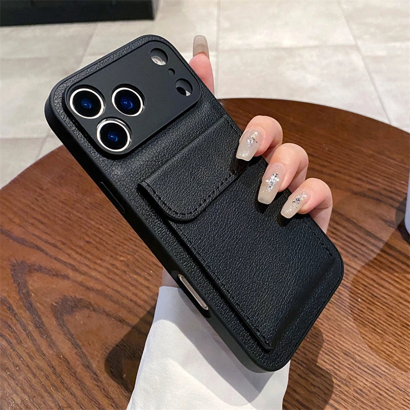 Leather Wallet Case for iPhone – Card Holder Cover