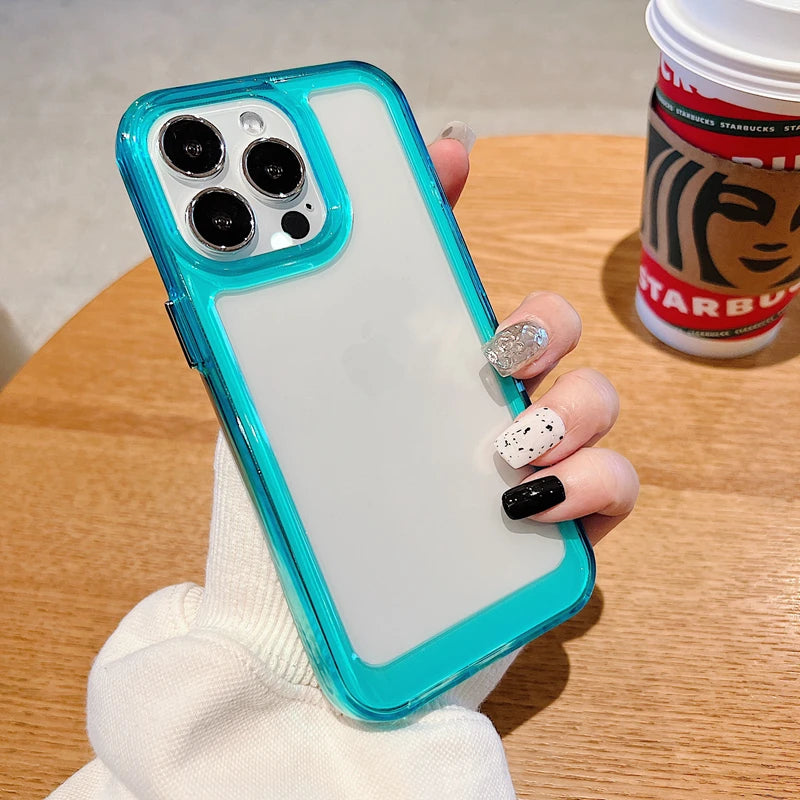 iPhone 17 Pro Clear Armor Shockproof Case – Luxury Transparent Acrylic Cover