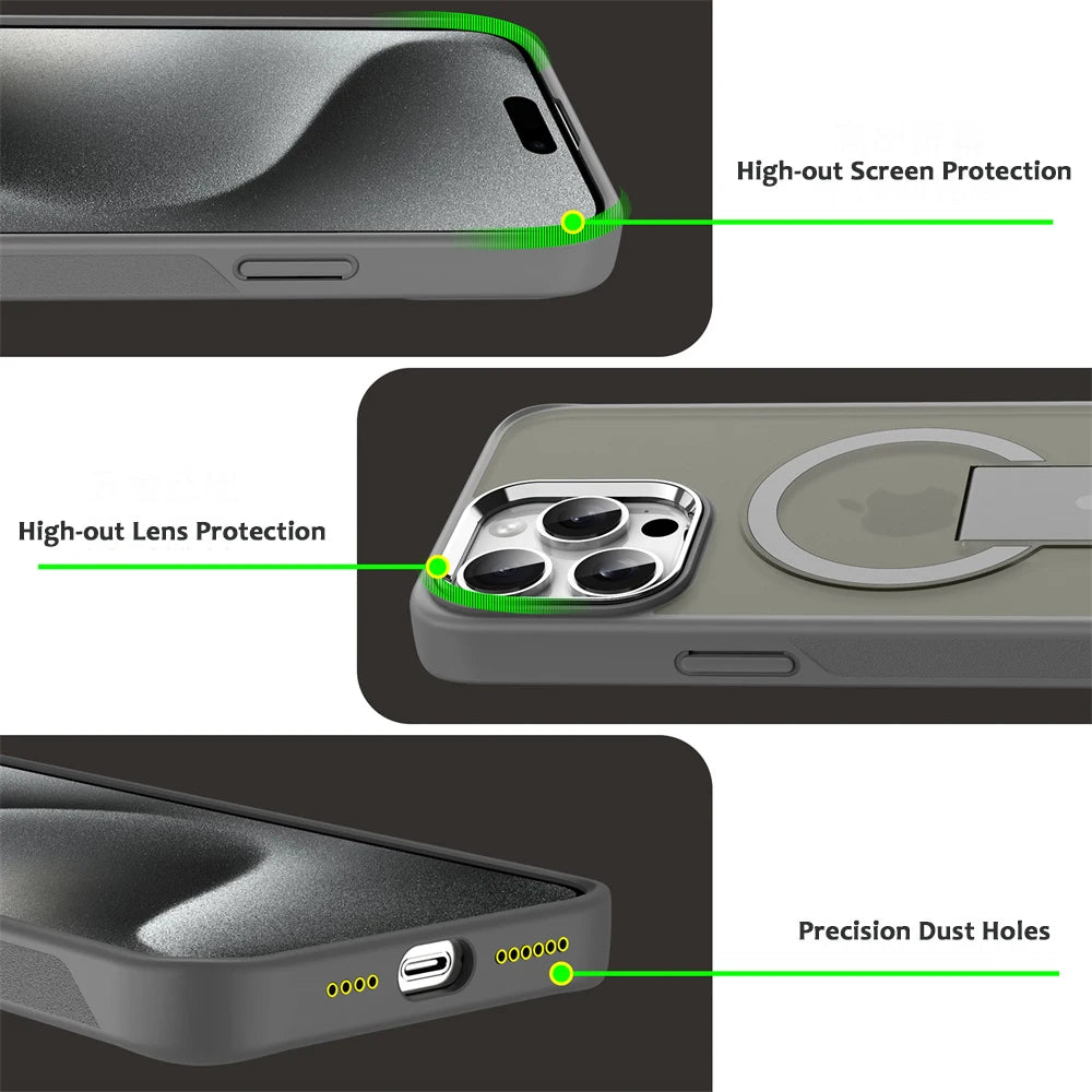 MagSafe Stand Case – Matte Clear Edition