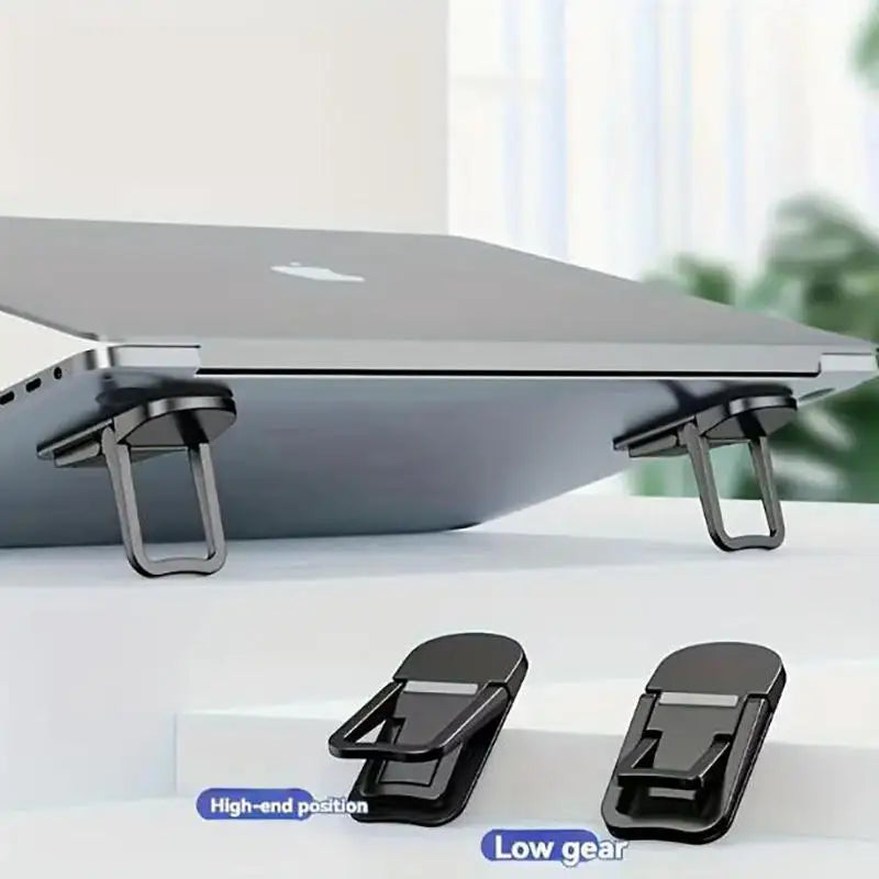 2PCS Foldable Laptop Stand – Adjustable Portable Notebook Riser
