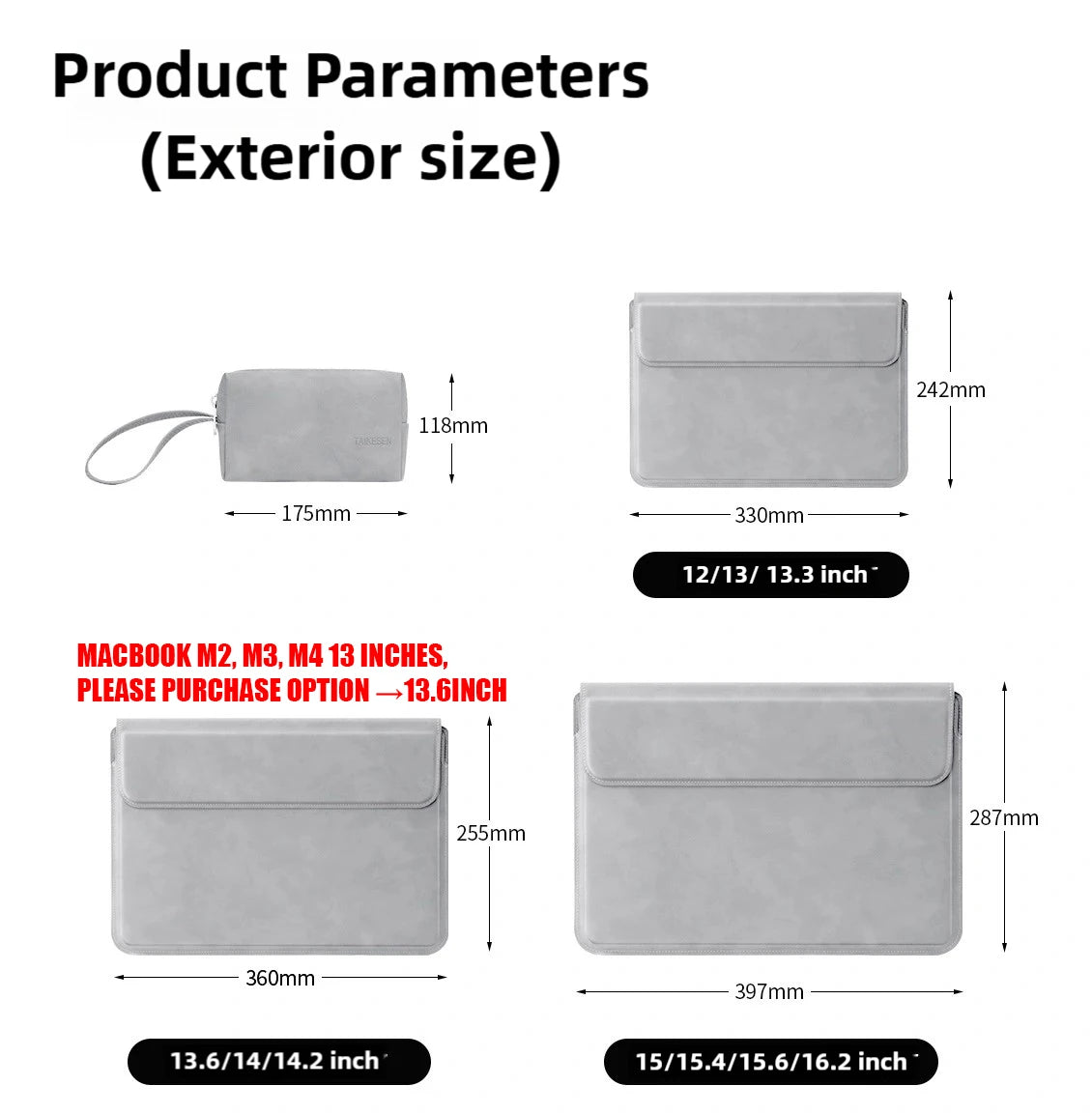 Laptop Sleeve Case 13–15.6” – Protective Notebook Bag