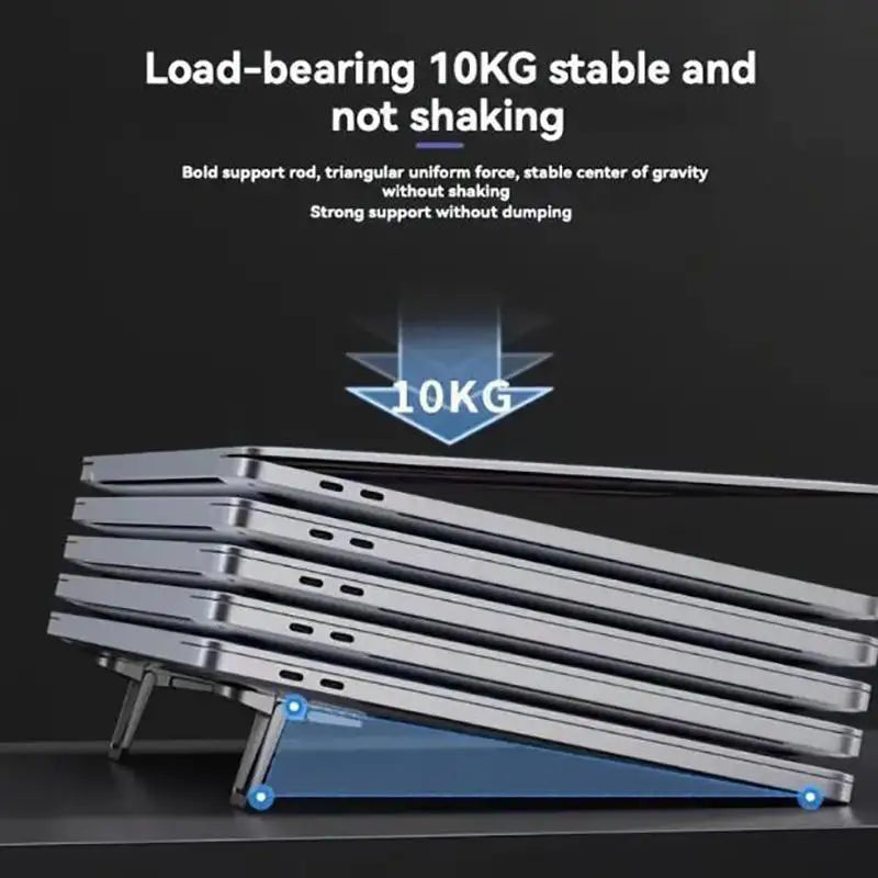 2PCS Foldable Laptop Stand – Adjustable Portable Notebook Riser