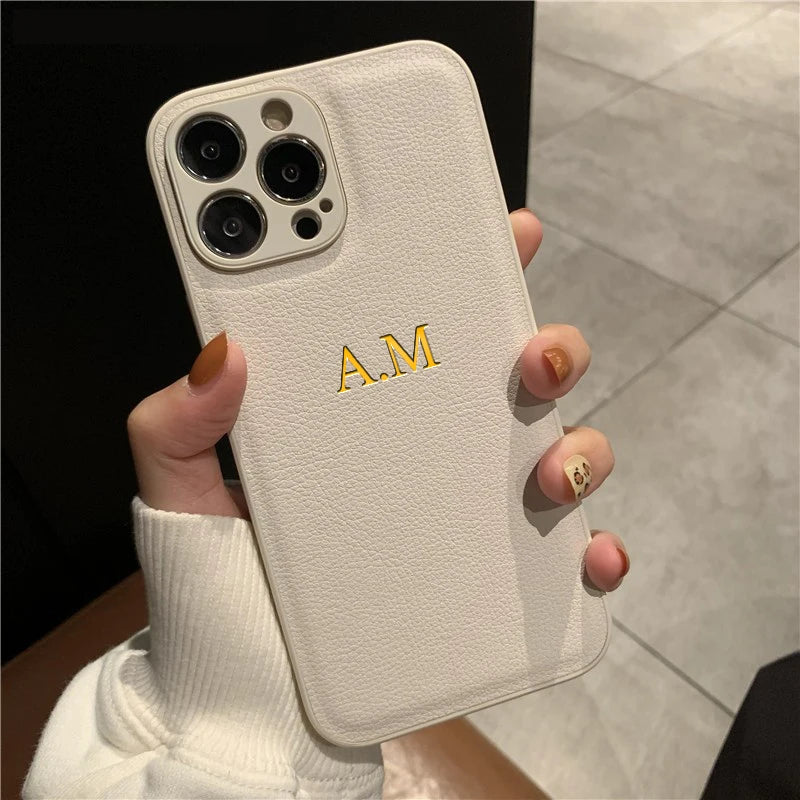 Personalised Leather Case – Custom Initials