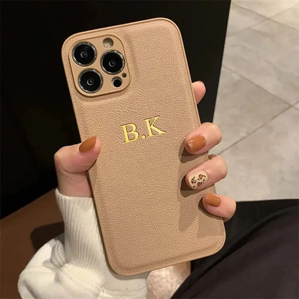 Personalised Leather Case – Custom Initials