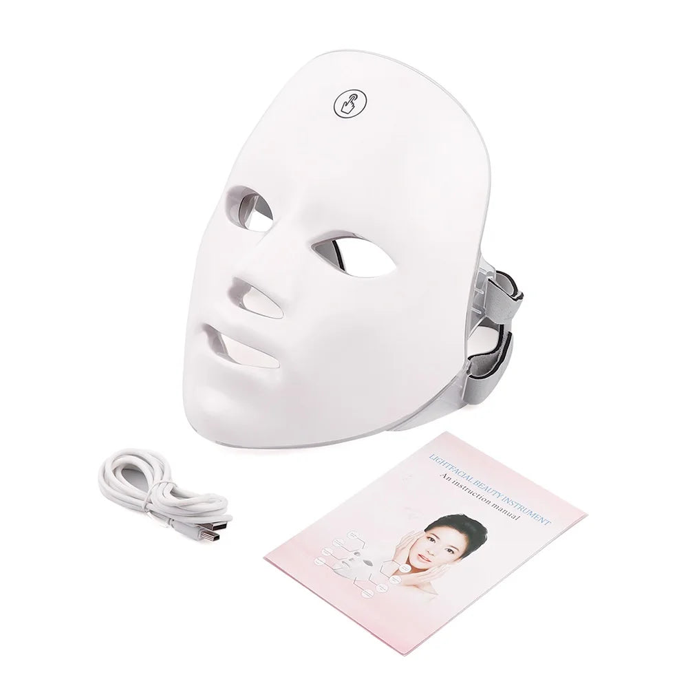 7-Color LED Face Mask – Rechargeable Anti-Aging Skin Therapy Device