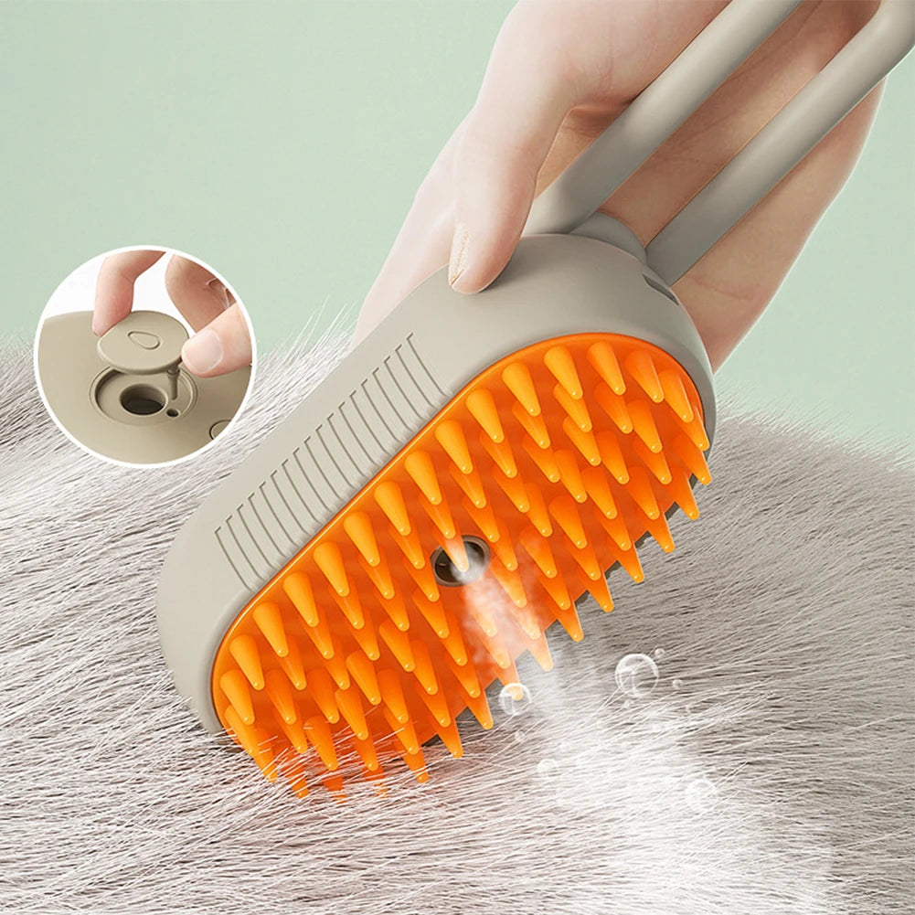 3-in-1 Steam Pet Brush for Dogs & Cats