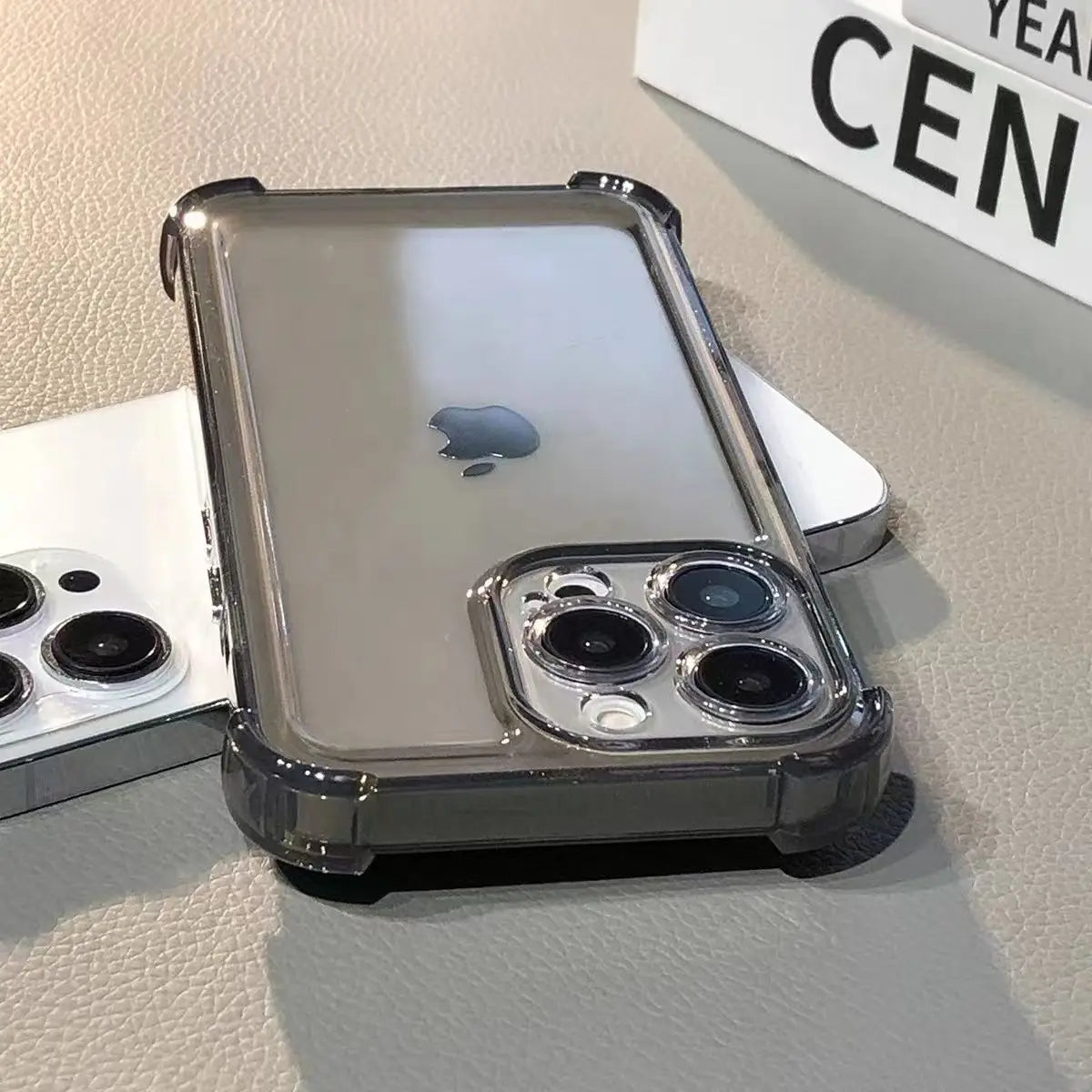 iPhone 17 Pro Clear Shockproof Case – Luxury TPU Silicone Airbag Cover