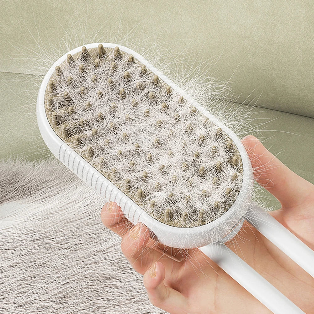 3-in-1 Steam Pet Brush for Dogs & Cats