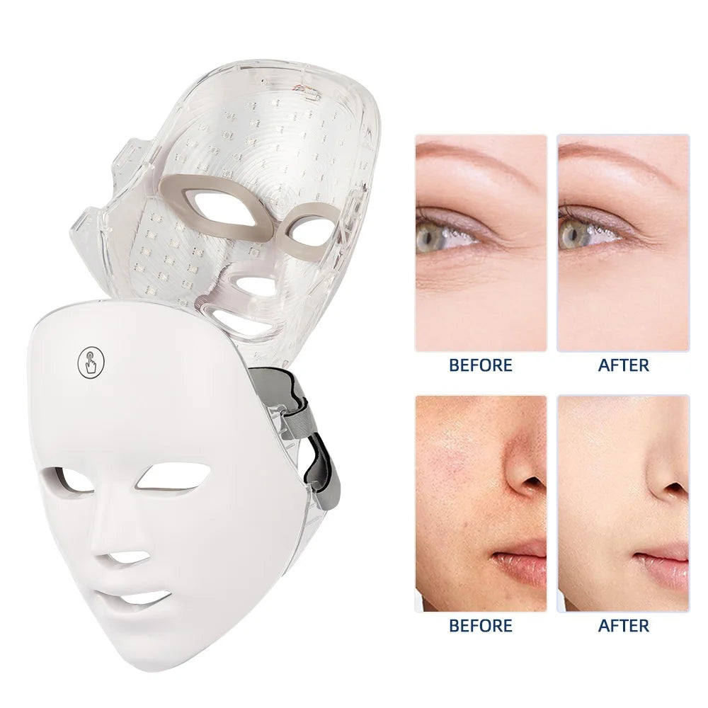 7-Color LED Face Mask – Rechargeable Anti-Aging Skin Therapy Device