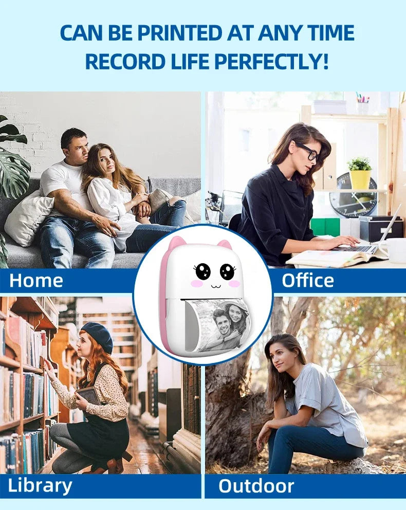 Mini Thermal Printer – Wireless Bluetooth Pocket Printer (58mm)