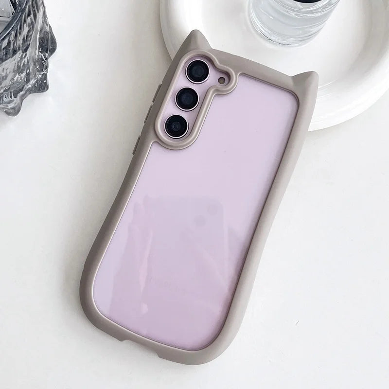 S26 Mansion Cat Ear Magnetic Case – Clear Premium Edition