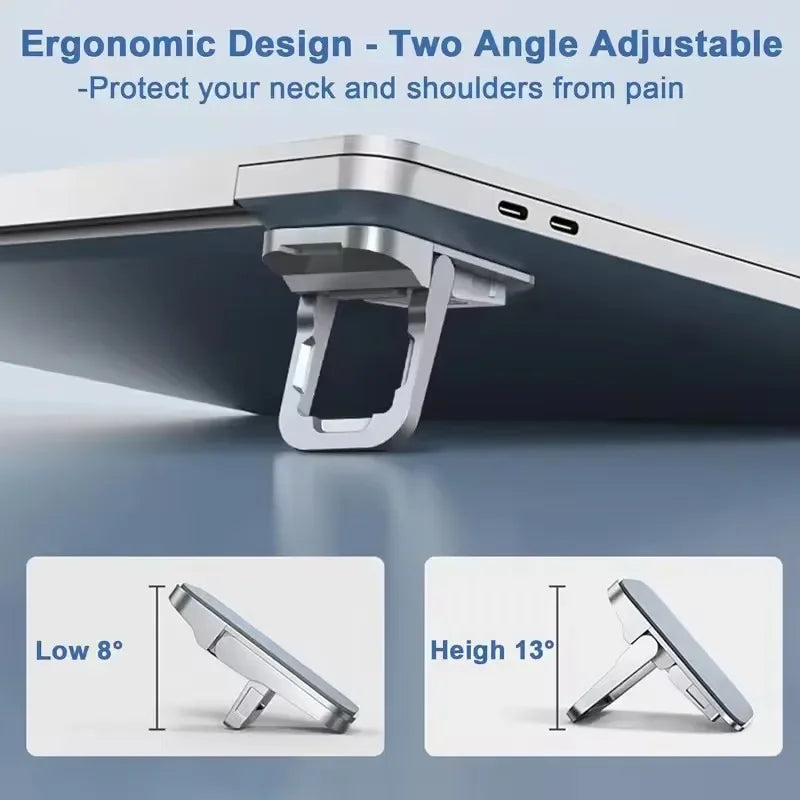2PCS Foldable Laptop Stand – Adjustable Portable Notebook Riser