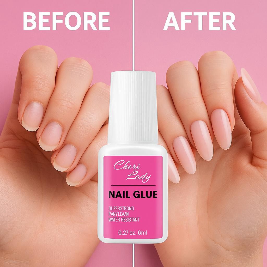 Cheri Lady Extra Strong Nail Glue 8ml – Quick Dry Adhesive