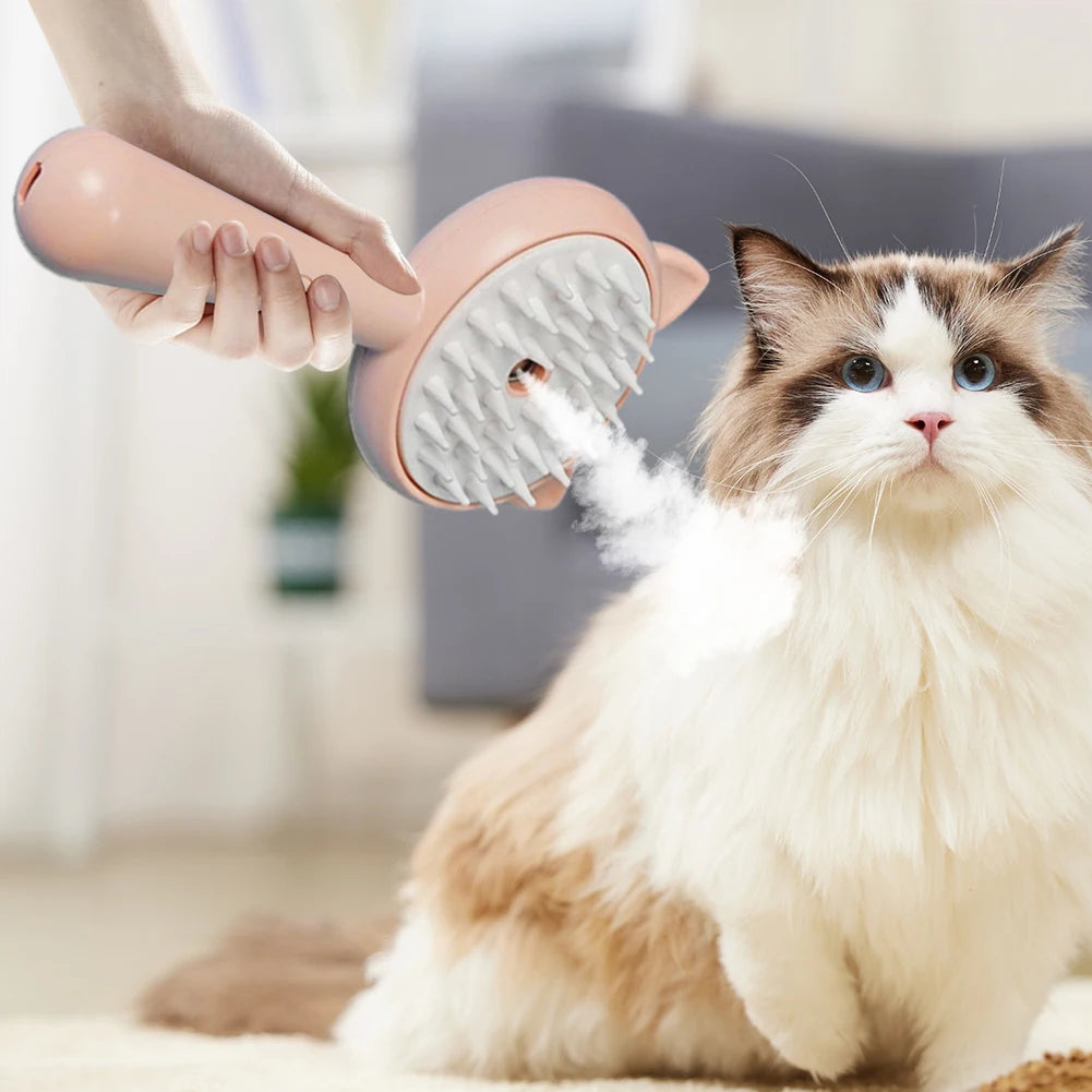 Self-Cleaning Pet Brush – Rechargeable Mist Groomer