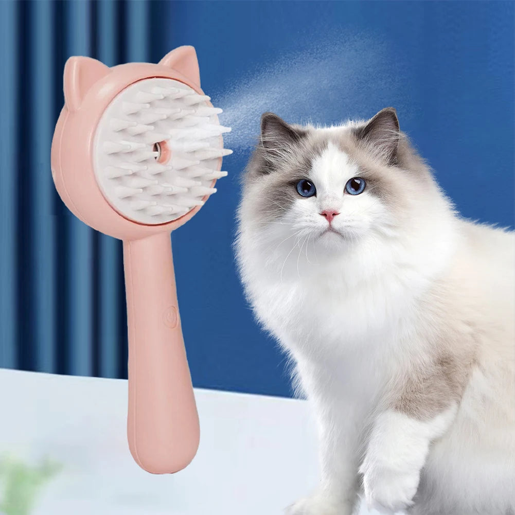 Self-Cleaning Pet Brush – Rechargeable Mist Groomer
