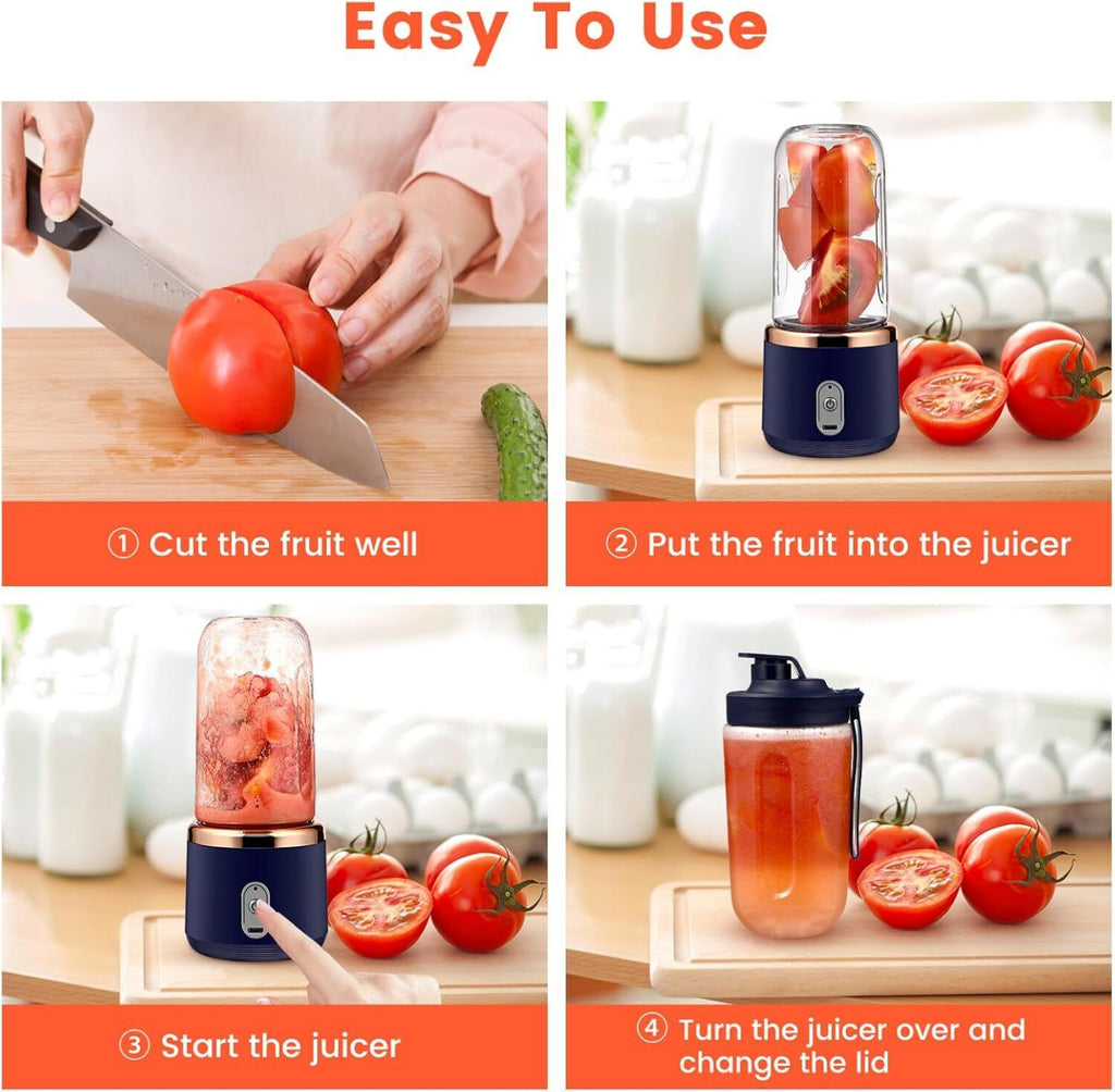 Portable USB Blender – Rechargeable Smoothie Maker Bottle