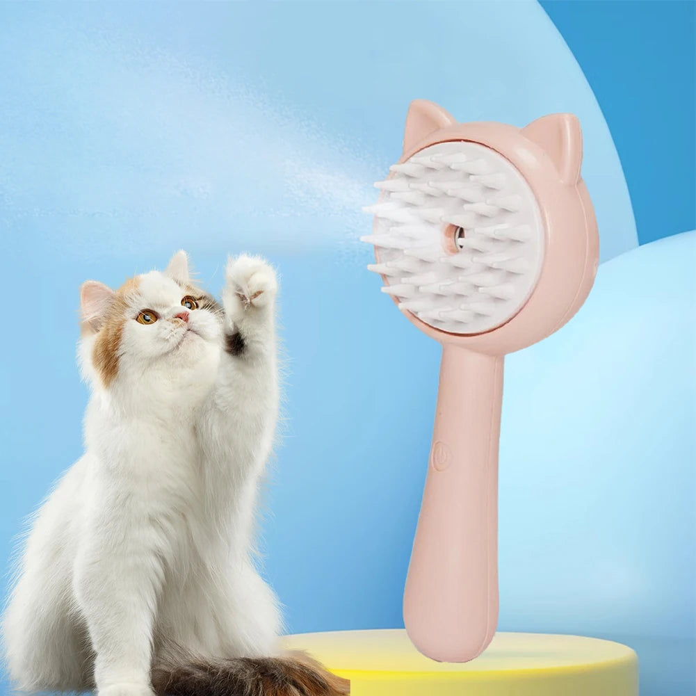 Self-Cleaning Pet Brush – Rechargeable Mist Groomer