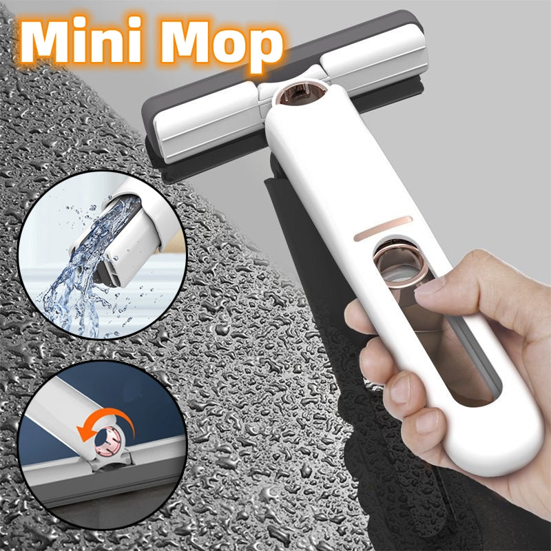 Mini Portable Sponge Mop – Handheld Squeeze Cleaning Tool