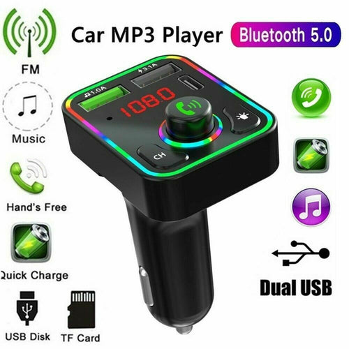 Car Bluetooth FM Transmitter – Wireless MP3 & Hands-Free Adapter