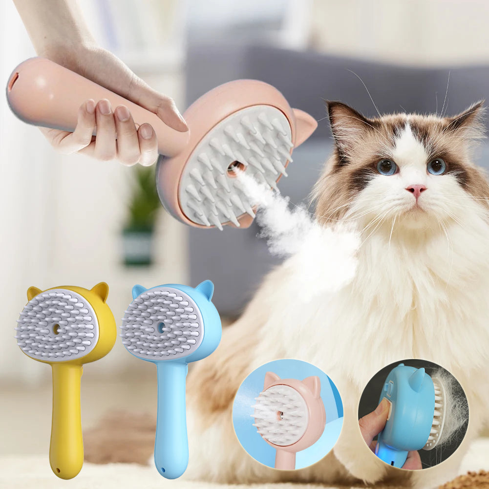 Self-Cleaning Pet Brush – Rechargeable Mist Groomer